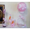 Decoración con globos y Mesas Candy Bautizo