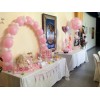 Decoración con globos y Mesas Candy Bautizo