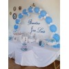 Decoración Bautizo Niño con globos y Mesa Candy