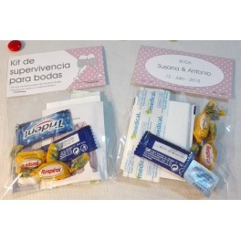 Kit de supervivencia para invitados disponibles en 2 tamaños