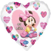 Globo Foil Corazón de 18" (45cm) Minnie Es Niña