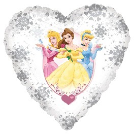 Globo Foil Corazón de 18" (45cm) Princesas Disney