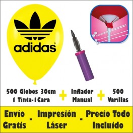 Pack 500 Globos 30cm. 1C-1T Aire Manual