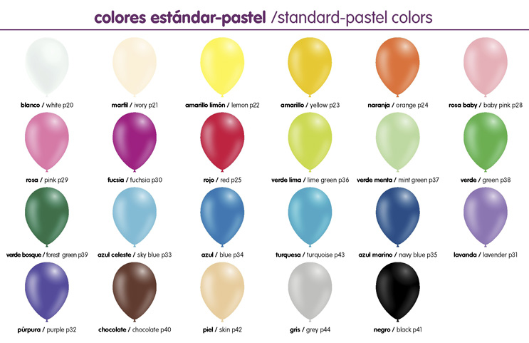 Colores pastel Globos