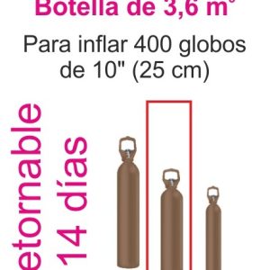 Botella Helio retornable 3,6 m3