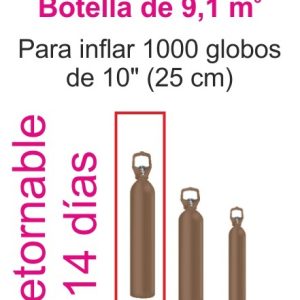 Botella Helio retornable 9,1 m3