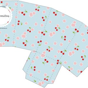 GRATIS. Cubo Palomitas Cerezas imprimible
