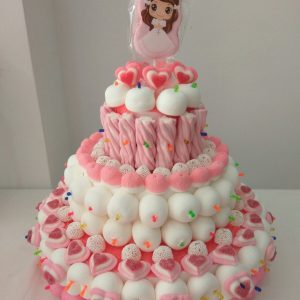 Tarta de Comunión Rosa