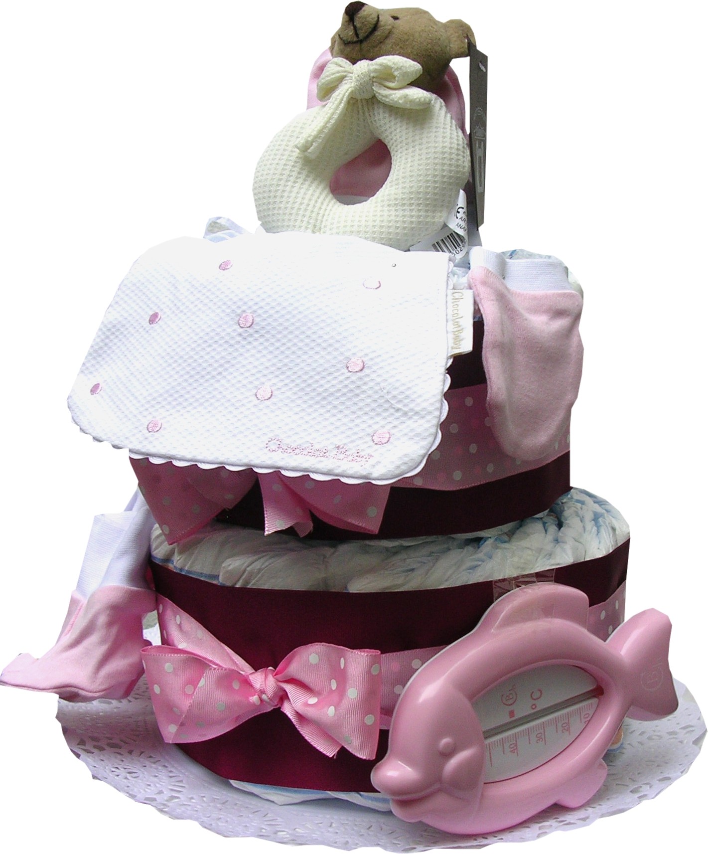 Tarta de Pañales Chocolat Rosa - Imagen 4