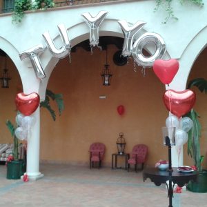 Decoración recepción boda en patio