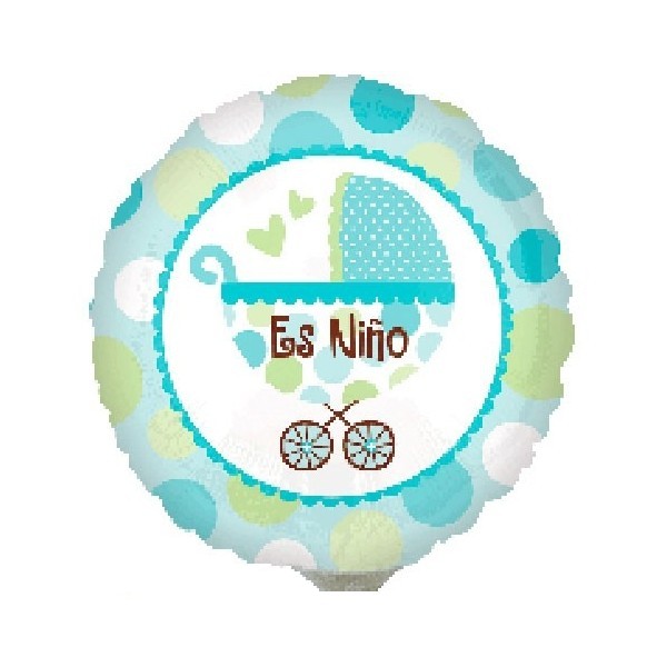 Globo Foil de 9" (23cm) Carrito es Niño - Imagen 2