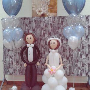 Decoración Boda en Celeste, Blanco y Cristal