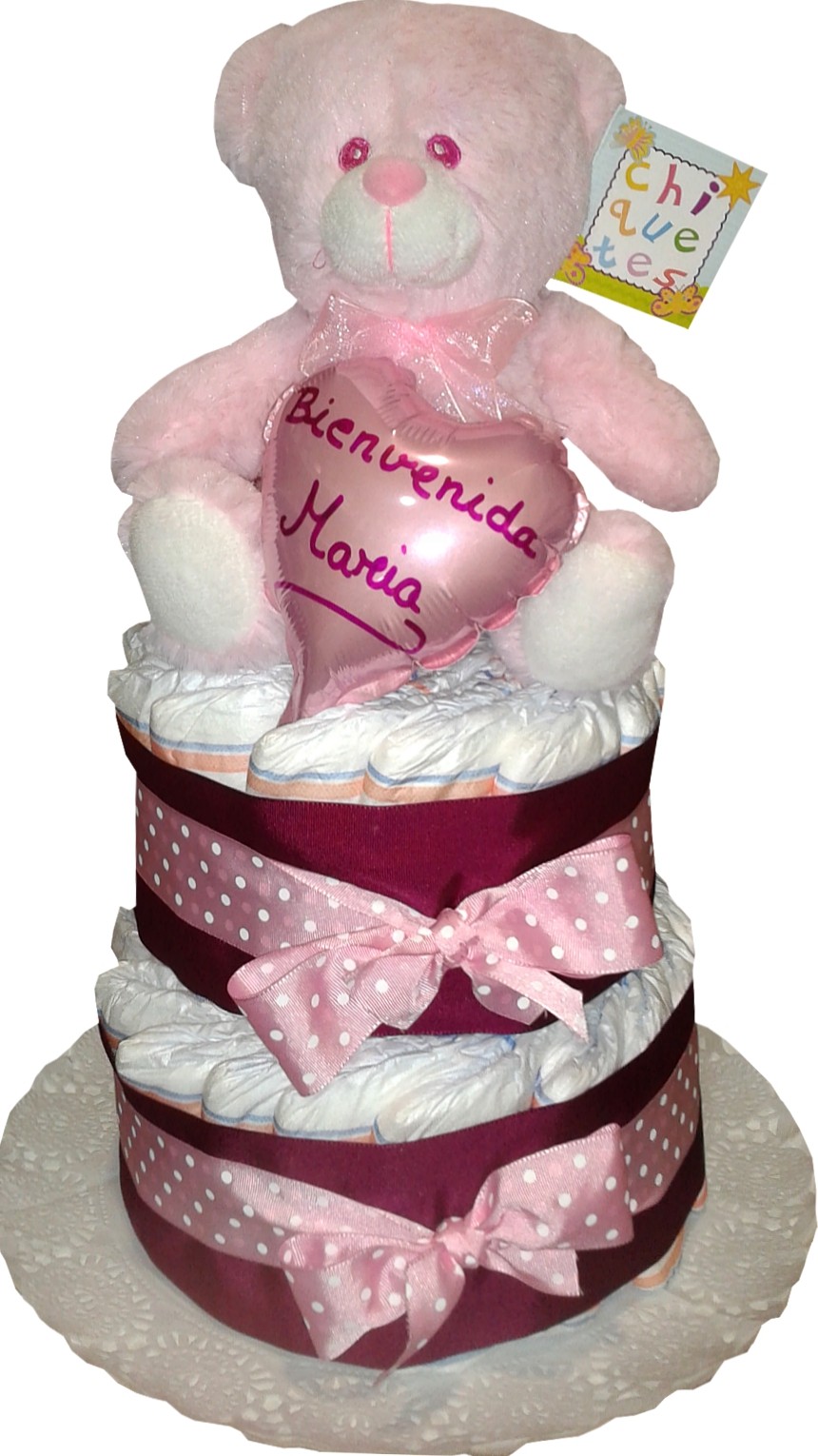 Tarta de Pañales Mimos con osito