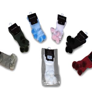 Calcetines con borlas Chocolat Baby