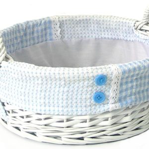 Cesta redonda celeste 2 asas