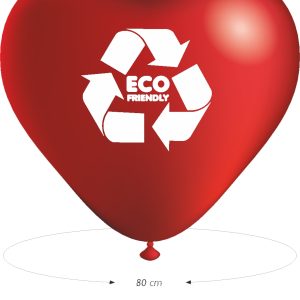 1000 Globos Corazón 25cm. 2C-1T