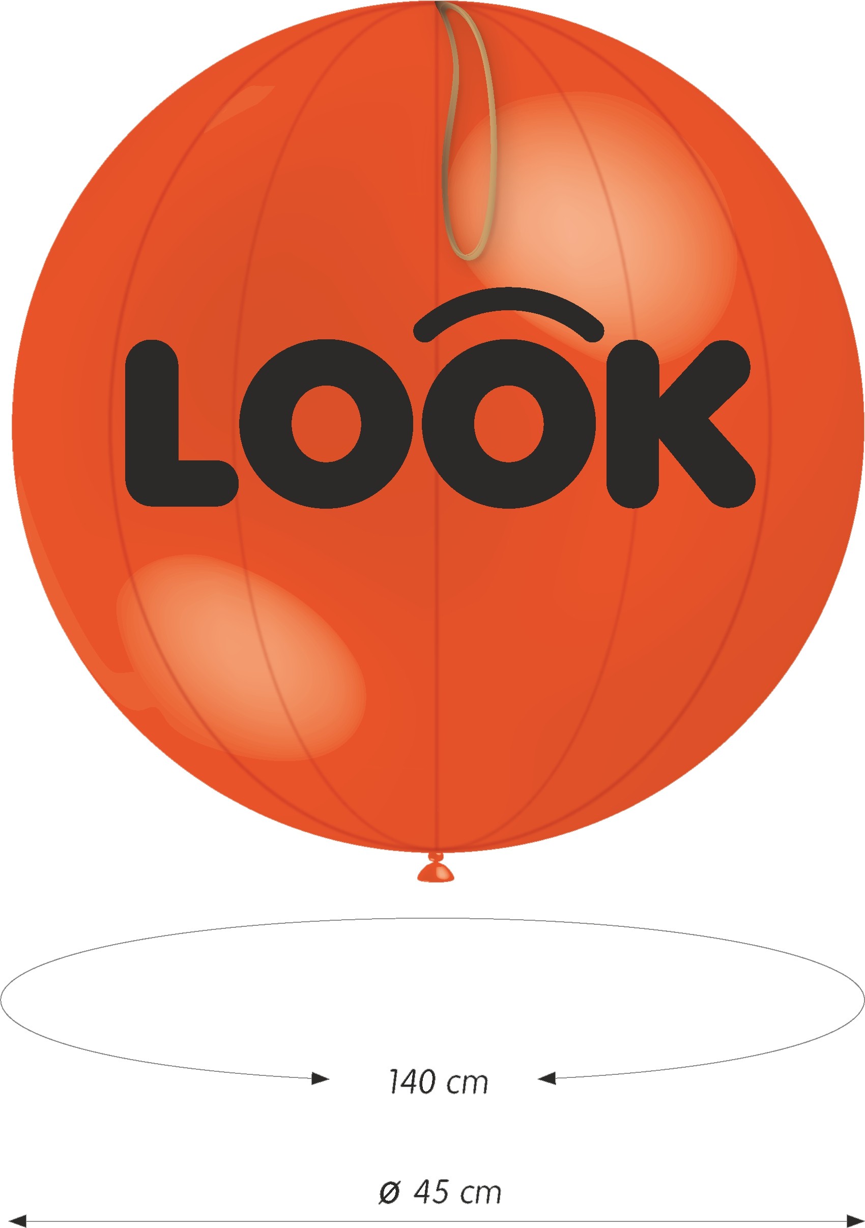 1000 Globos Punch Ball 45cm. 1C-1T
