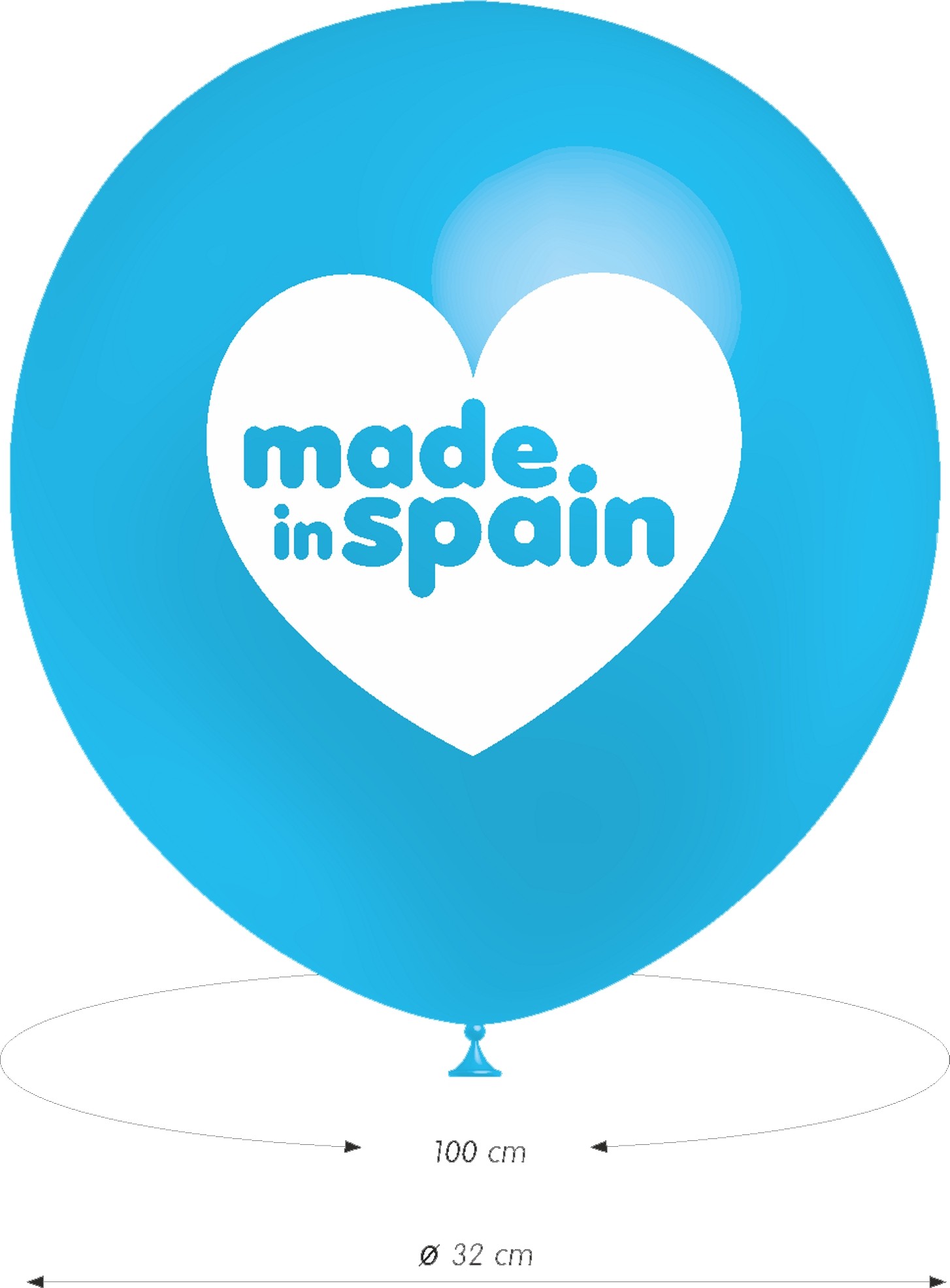 1000 Globos Redondos 32cm. 2C-1T