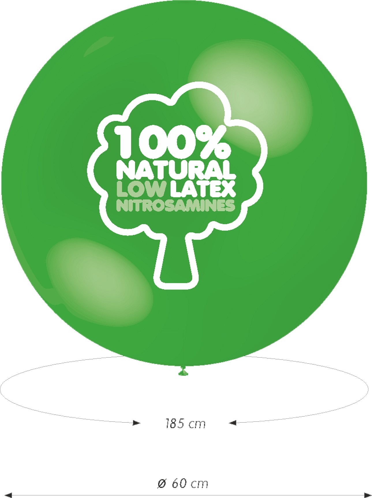 50 Globos Gigantes 60cm. 1C-1T